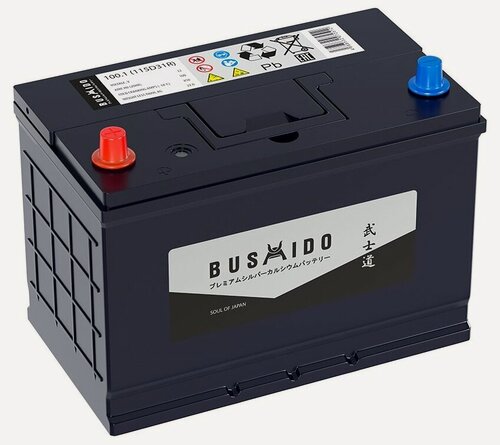 Изображение товара Аккумулятор автомобильный Bushido SJ 115D31R 100 А/ч 850 А прям. пол. Азия авто (306x173x225) с бортиком / Oursun