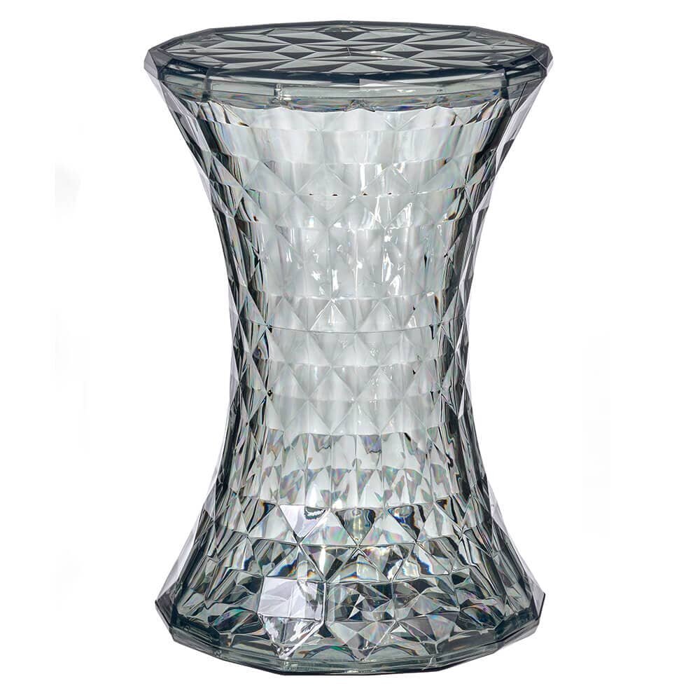 Стул пуф Stone прозрачный серый