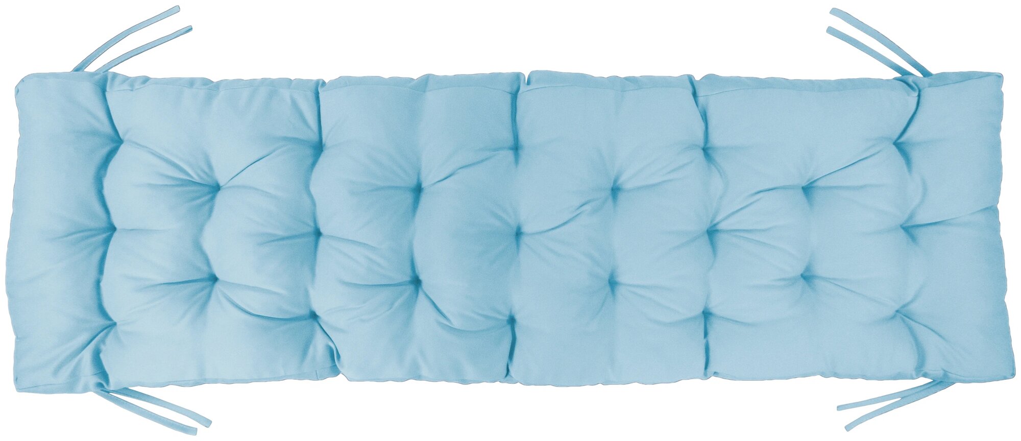 Подушка БельВита для скамьи полиэстер 148х42х8 см голубой