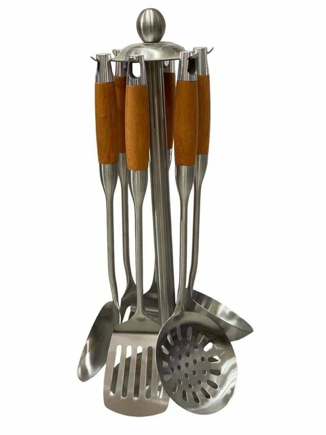 Набор кухонных принадлежностей, нержавеющая сталь, 6 предметов + подставка, Culinart