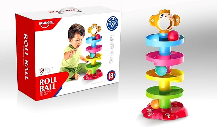 Игрушка "Roll-n-Swirl", для развития моторики, 5 уровней, разноцветная