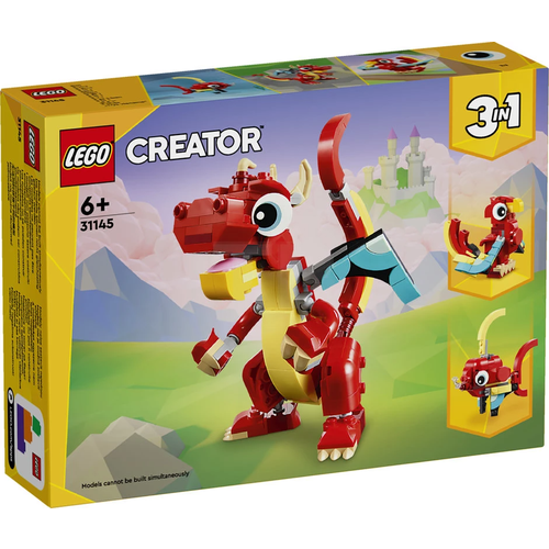 Конструктор LEGO Creator 31145 Красный дракон 3 в 1, 149 дет. конструктор lego creator 5764 робот спасатель 149 дет
