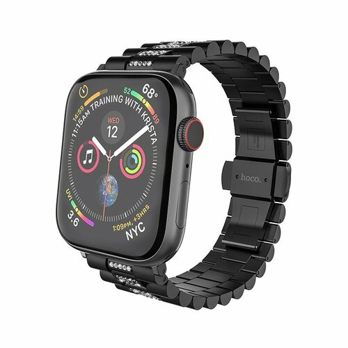 Ремешок на руку для Apple Watch 38/40/41 мм, HOCO, WB08 Shining steel watch strap, черный