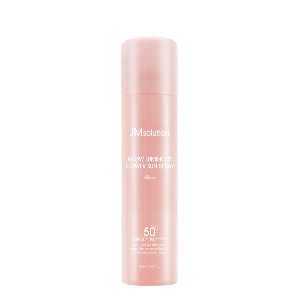 JMsolution Омолаживающий солнцезащитный спрей с розой Glow Luminous Flower Sun Spray SPF50+, 180 мл.