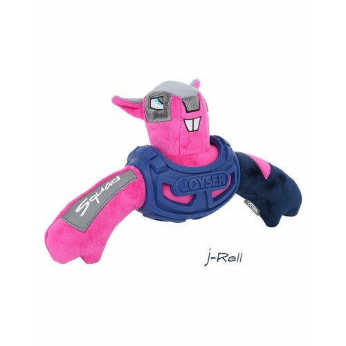 Игрушка JOYSER Squad J-Rell для собак Белка в броне с пищалкой M/L 32 см розовая