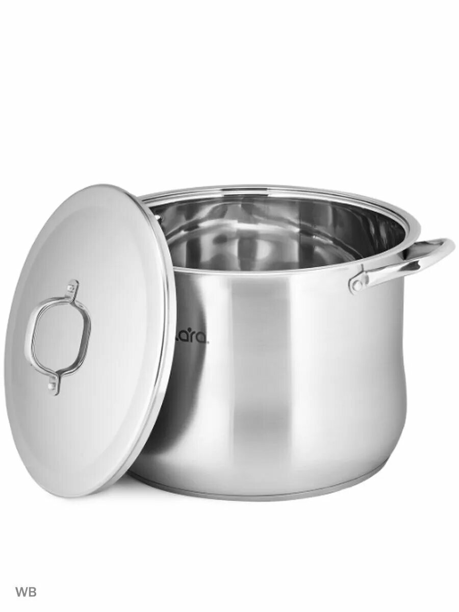 Кастрюля нержавеющая с крышкой — фото 1