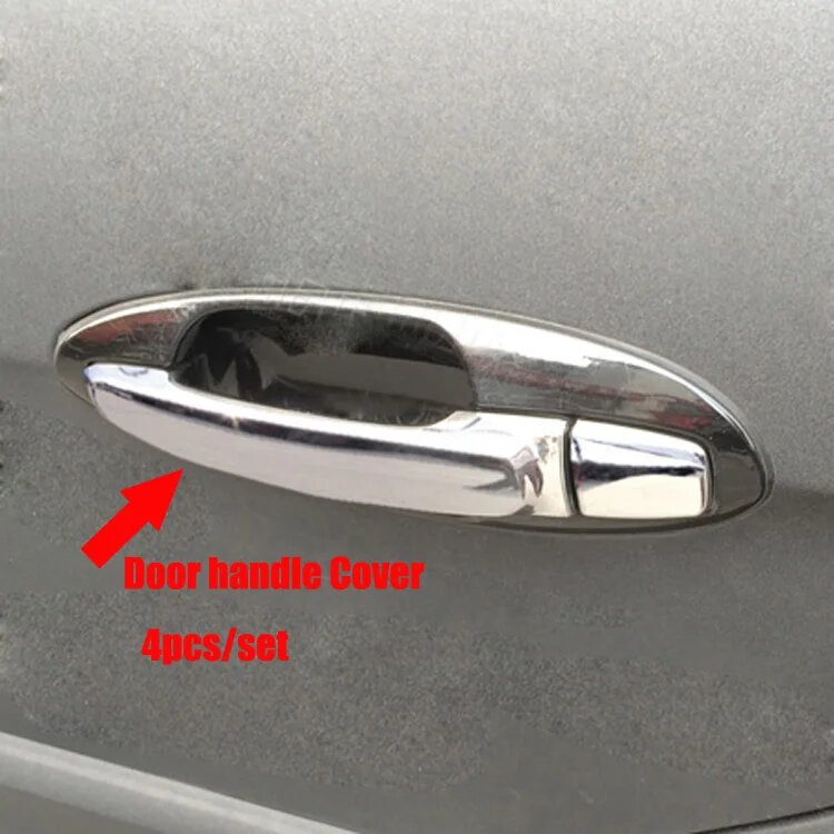 Для Hyundai Sonata 2002 2003 2004 2005 хромированная накладка на дверные ручки, накладка, автомобильные аксессуары, автомобильный Стайлинг, 4 шт./компл. C253, cover and bowl — фото 1