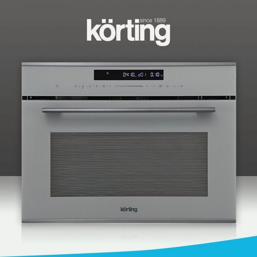 Изображение товара Духовой шкаф Korting OKB 3250 GBXGr MW ширина 60 см, объем 50 литров, гриль, конвекция, СВЧ, 10 режимов, серый