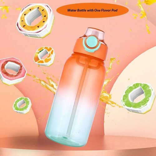 LUSQI Ароматизированная бутылка для воды 1000 мл orange blue 1000ml 1290₽