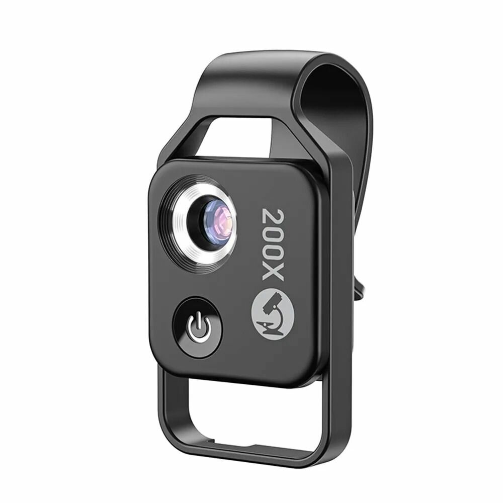 Микроскоп APEXEL MS002 200x для смартфона с поляризационным фильтром SPL, LED подсветкой и универсальным креплением — фото 1