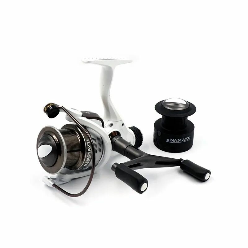 Катушка безынерционная Namazu White Fish WF3000, 4+1 подш, метал. шпуля + запасная графит. шпуля