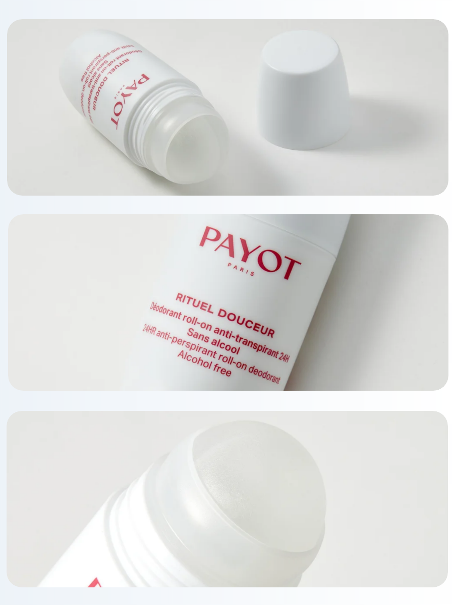 Payot Rituel Douceur Дезодорант антиперспирант женский шариковый 24 часа действия от пота и запаха, без спирта, 75 мл — фото 1