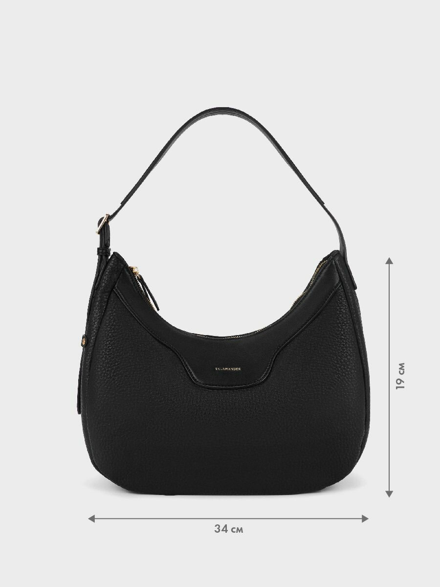 Сумка хобо Salamander, черный — фото 1