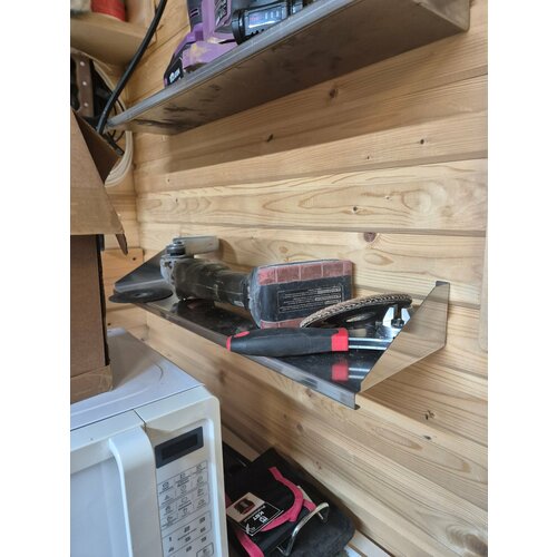 Полка настенная из нержавеющей стали 300х150мм кухонная для дома хранения посуды 1203₽