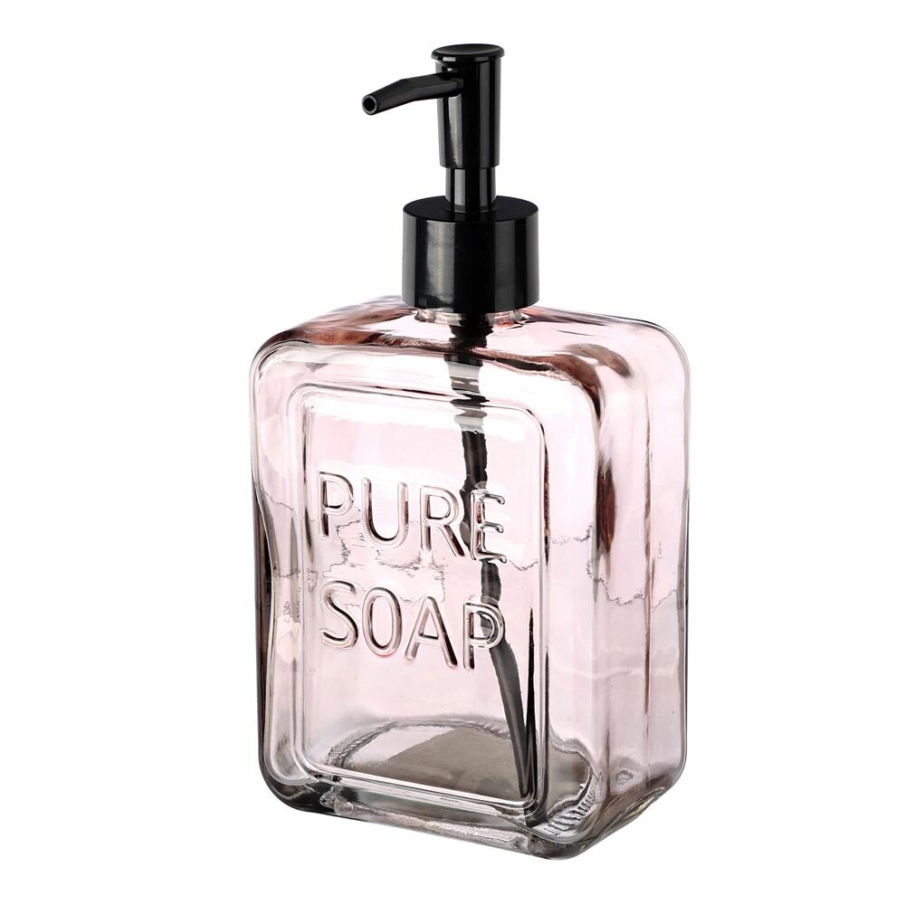 Дозатор для мыла Pure Soap стекло персиковый