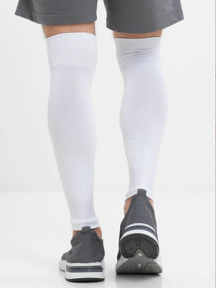 Гетры спортивные POV TRIC, размер 32-37, белый/белый — фото 1