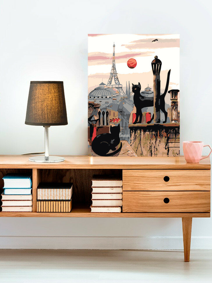 Картина по номерам "Кошки на крыше" — фото 1