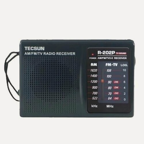Изображение товара Портативный Радиоприемник Tecsun R-202P, FM, MW, TV, от Батареек