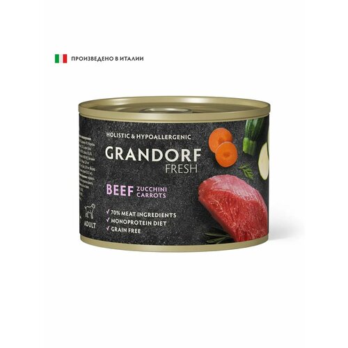 Паштет GRANDORF FRESH dog говядина цукини морковь 6х200г