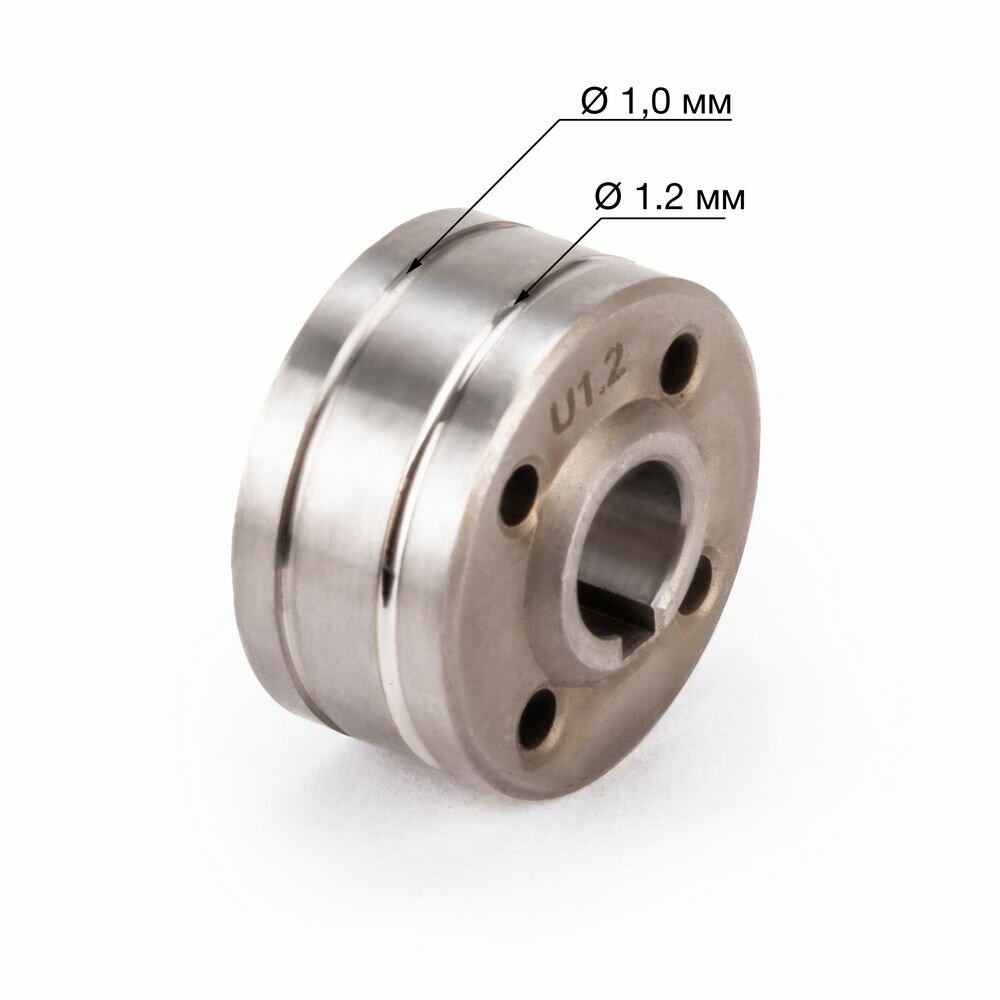 Ролик для сварочного полуавтомата для подачи проволоки д.1,0-1,2 U (под алюминий — фото 1