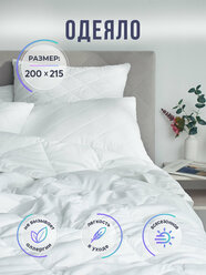 Сон cotton Одеяло Евро 200x215 см, Всесезонное, с наполнителем Холлофайбер, комплект из 1 шт