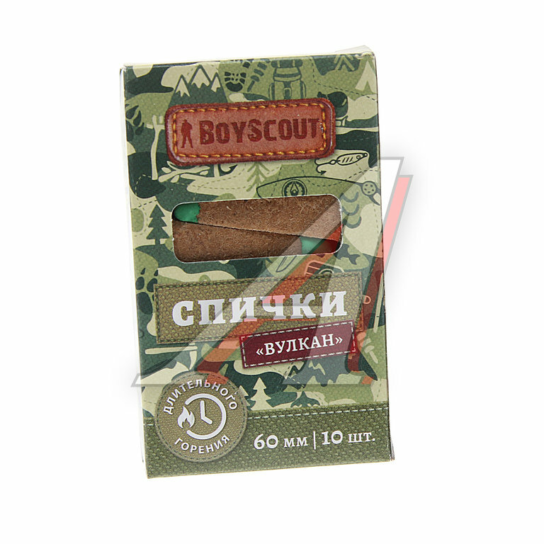 Спички охотничьи 60мм 10шт. Вулкан BOYSCOUT