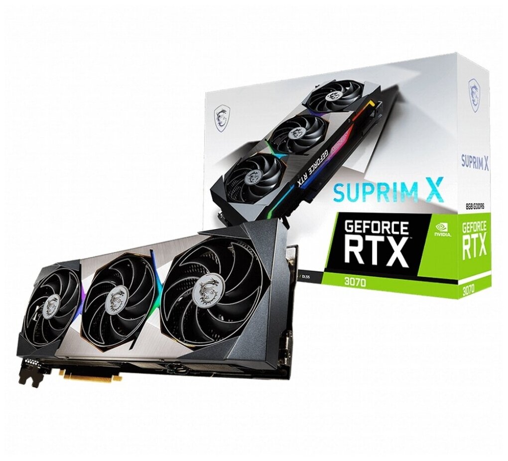 Видеокарта 8GB MSI GeForce RTX 3070 SUPRIM X 8G (RTX 3070 SUPRIM X 8G) Retail