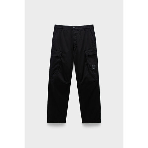 фото Брюки карго c.p. company stretch sateen loose cargo pants, размер 54, черный