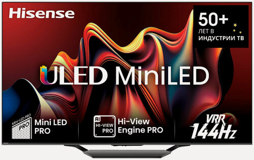 Изображение товара Телевизор Hisense 55U7Q, 55 дюймов, 4K Ultra HD, смарт ТВ, VIDAA U8.5, черный