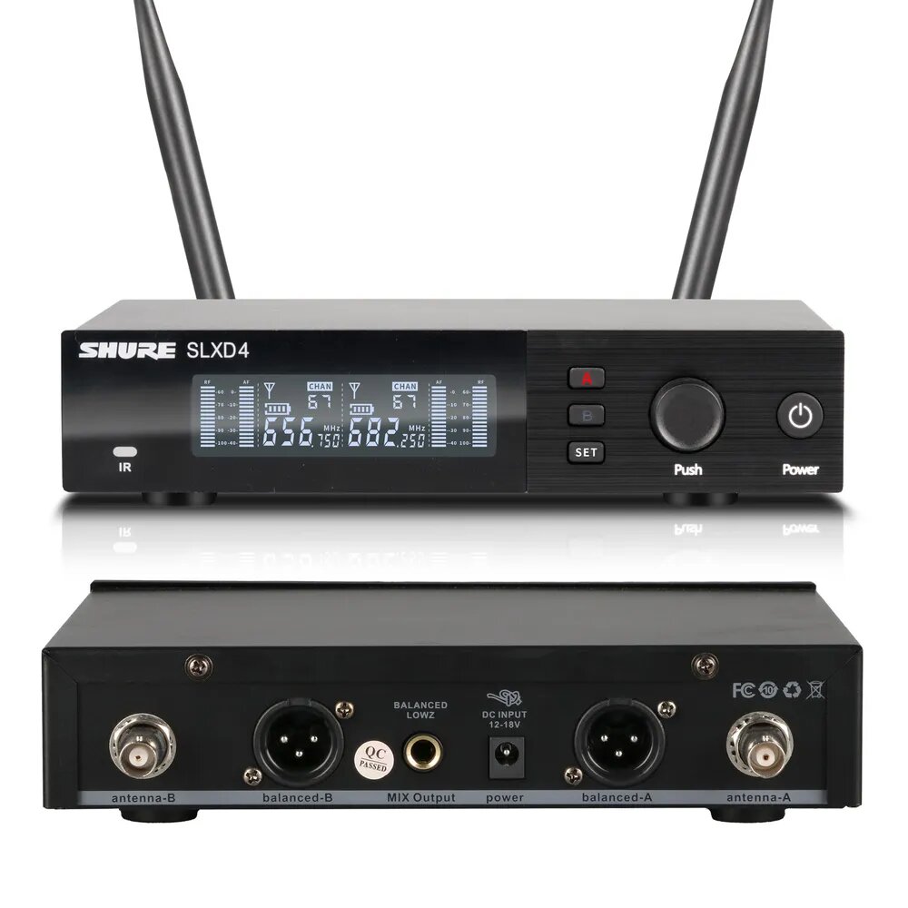 Беспроводные динамические микрофоны SHURE SLXD 4 Beta 58 A в кейсе — фото 1