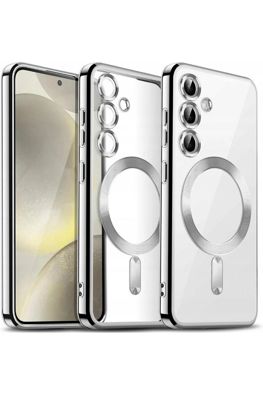 Чехол для Samsung S24 Fe Magsafe, прозрачный, силиконовый Чехол для телефона