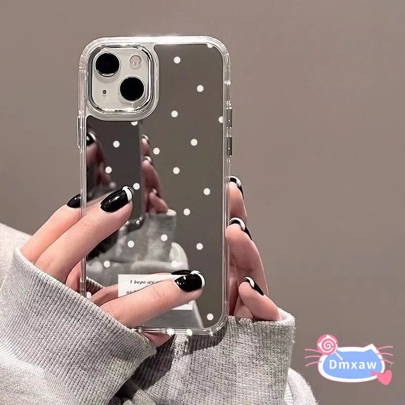 Для Xiaomi 14T Pro 14 13T 12T 12S 13 Ultra 12 Mi 11 11T Pro Lite 12X Civi 3 2 Чехол для телефона в корейском стиле с зеркальными точками Мягкий чехол, Mirror L1121, Xiaomi 14T
