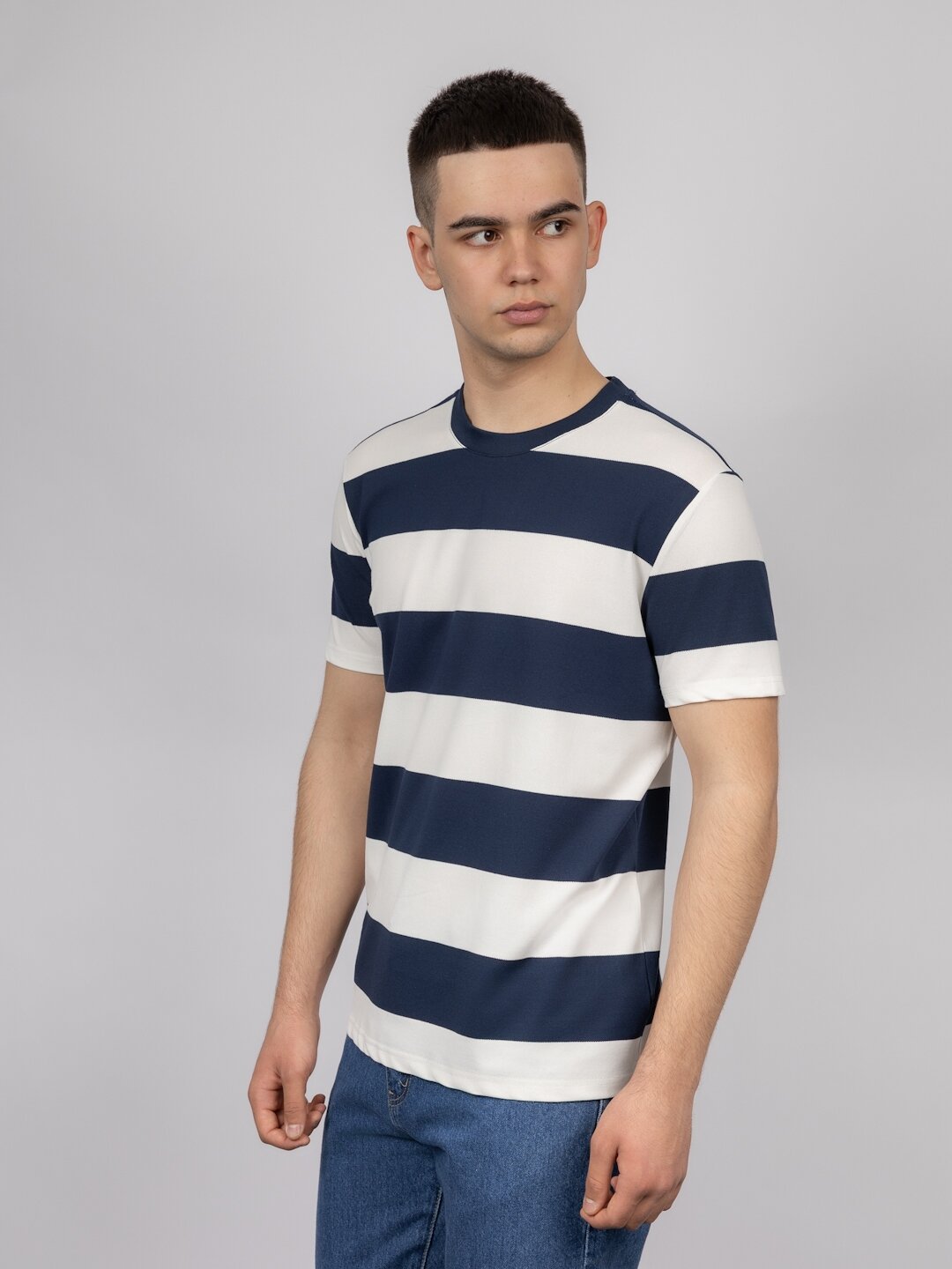 Футболка JUST JUST JT9501-3328, размер M/48, темно-синий/синий — фото 1