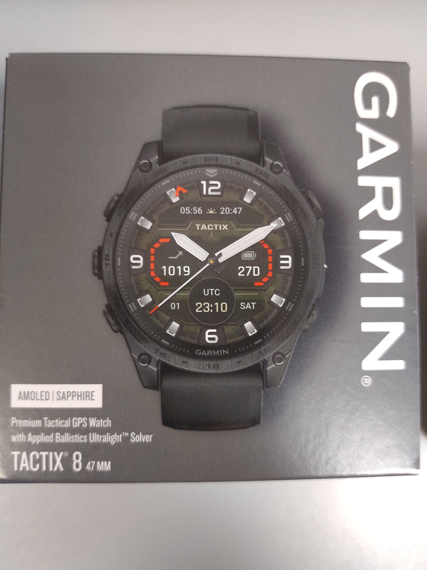 Умные часы Garmin Tactix 8 Sapphire Amoled Ballistics Ultralight Solver 47мм (010-03405-01)