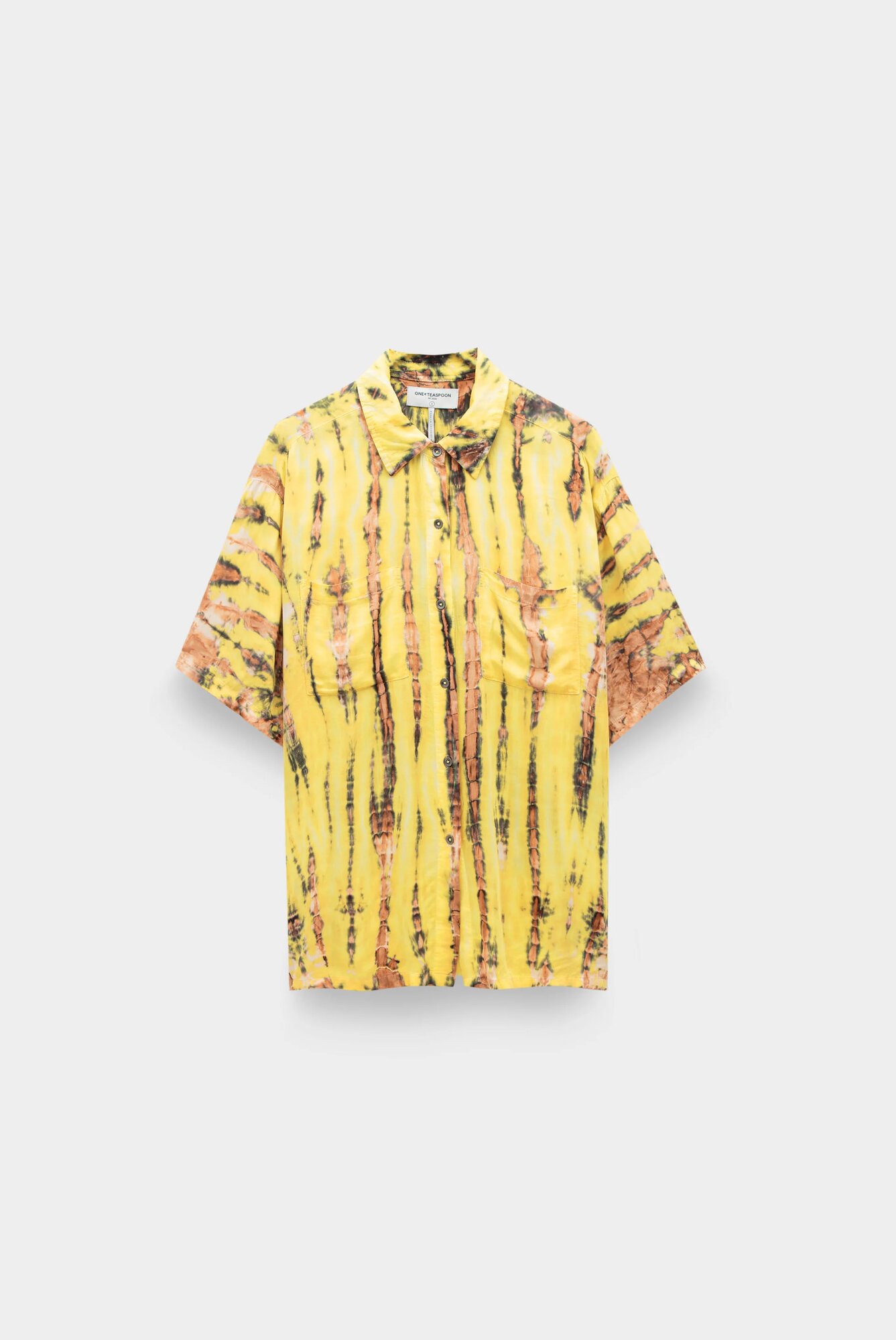 Рубашка One Teaspoon tropical, размер 42, желтый