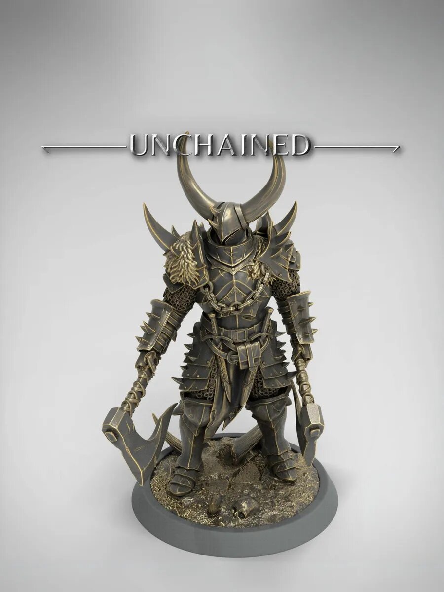 Миниатюра *Рыцарь* Размер -40мм. База-25мм для ДНД