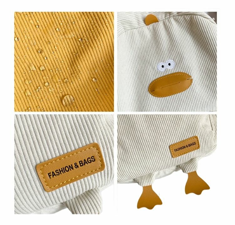 Рюкзак "Мультяшная утка", школьный, розовый, большая вместимость