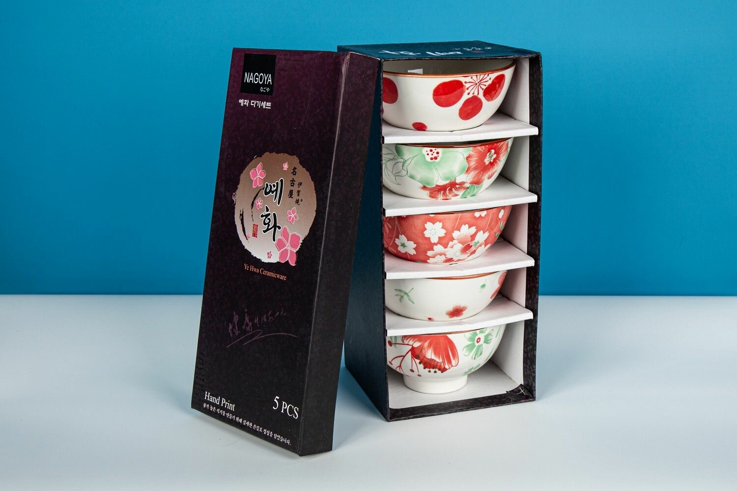 Набор чаш японский стиль ручное нанесение рисунка