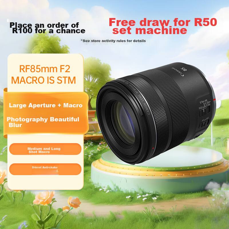 Canon RF85mm F2 MACRO IS STM Medium Telephoto Prime Lens Mirrorless Camera Lens