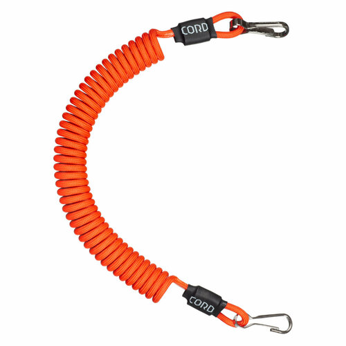 Страховочный шнур (тренчик) CORD с карабинами Neon Orange