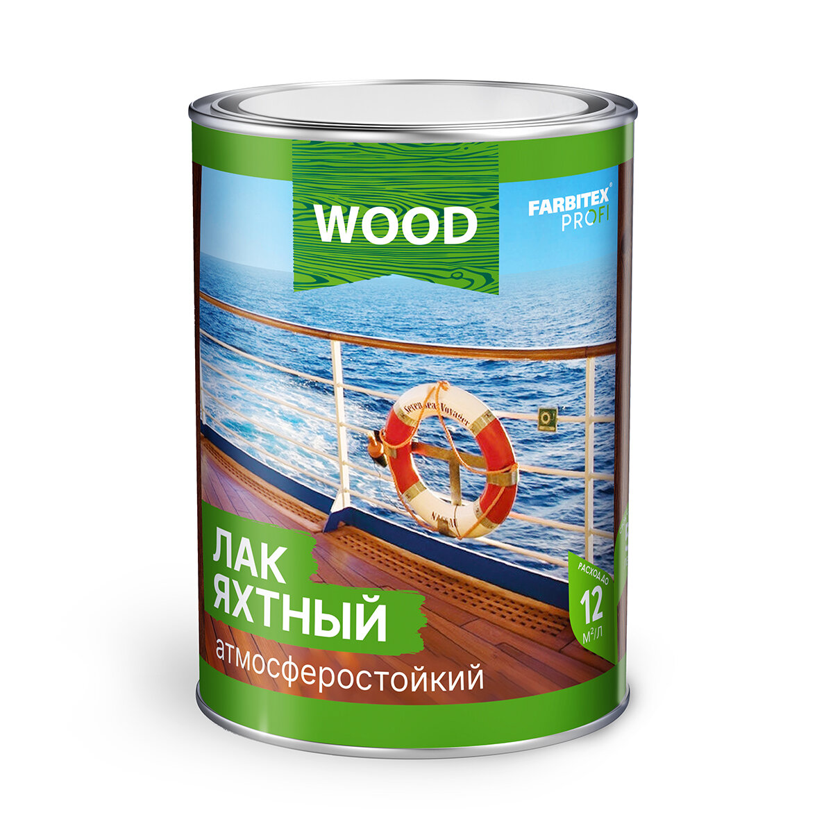 Лак яхтный Farbitex Profi Wood, высокоглянцевый, 0,8 литра, прозрачный