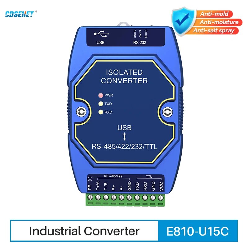 Промышленный преобразователь CDSENET E810-U15C USB-RS485/RS422/RS232 TTL