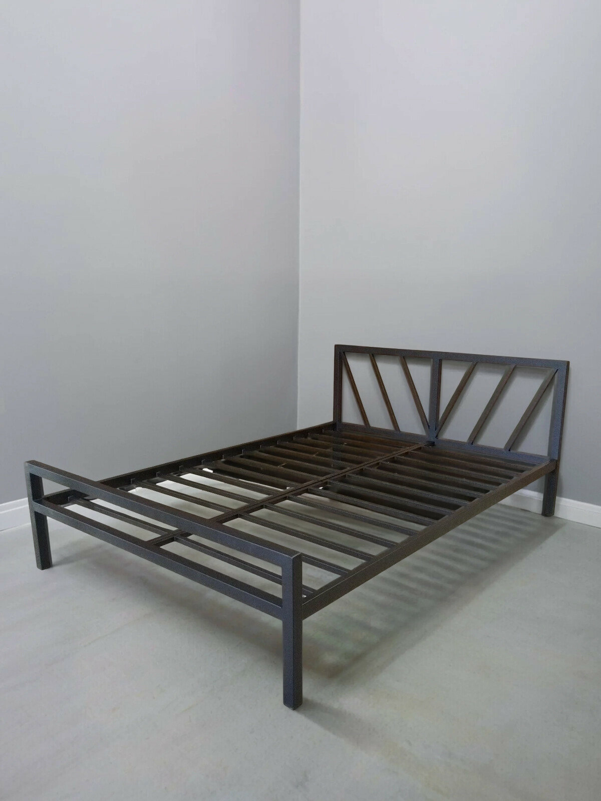 Кровать LOFT Mebel "ГЕРДА-2", двухспальная, 160x200см, металлическая, чёрная