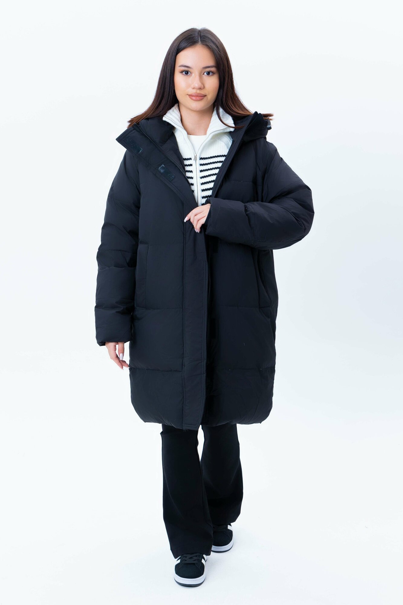 TERRA PRO Женский пуховик средняя длина (Color: Black, Size: L) AW23WES-21093