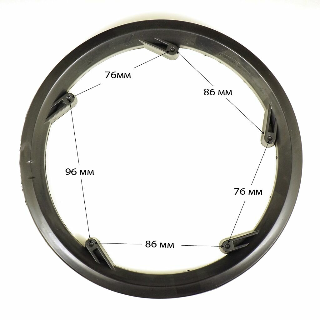 Защита звездочки шатуна велосипеда пластиковая 24/34/42 (5 отверстий) с крепежом