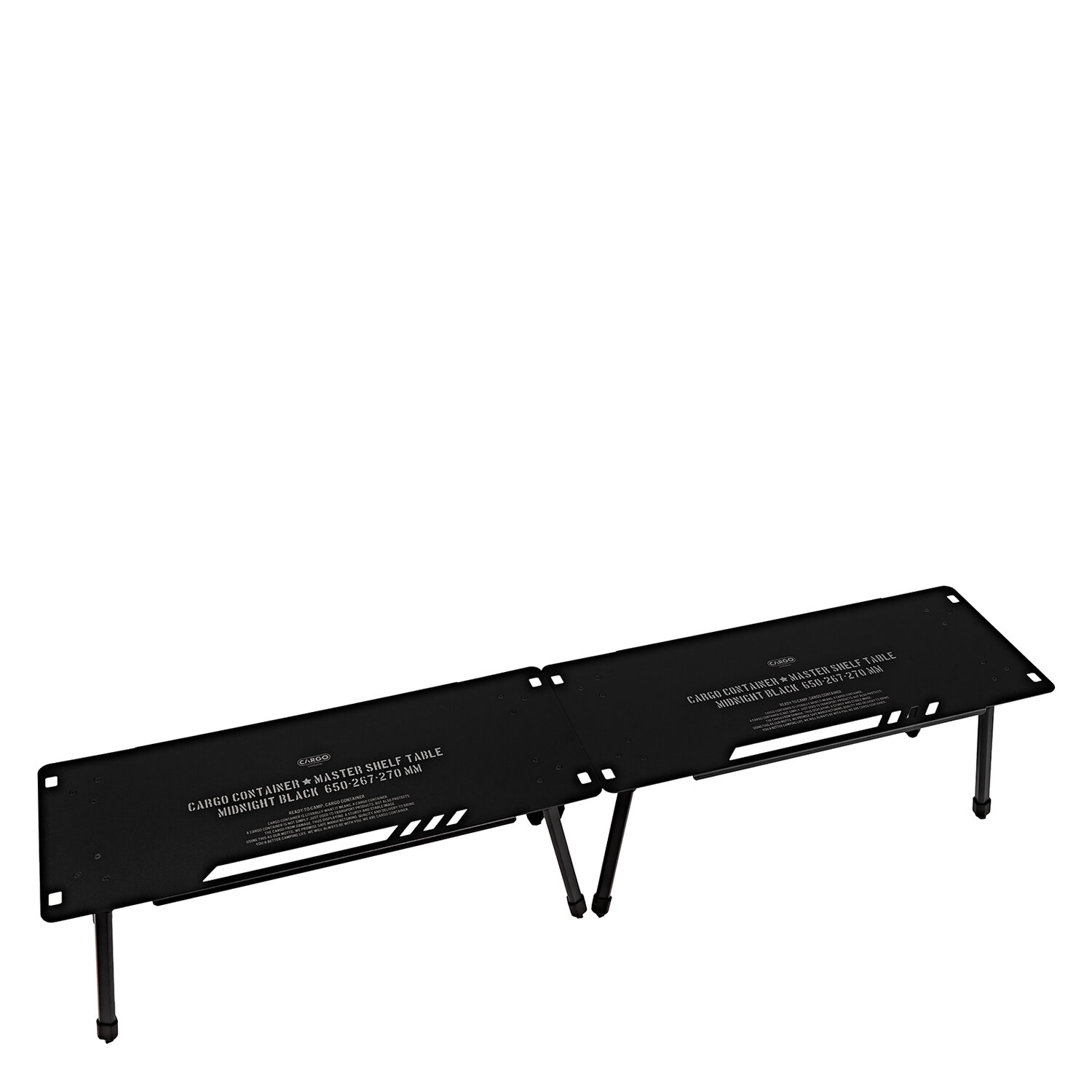 MASTER SHELF TABLEブラック(CARGO CONTAINER) CARGO CONTAINER Master Shelf Camping Table + Table Carry Bag