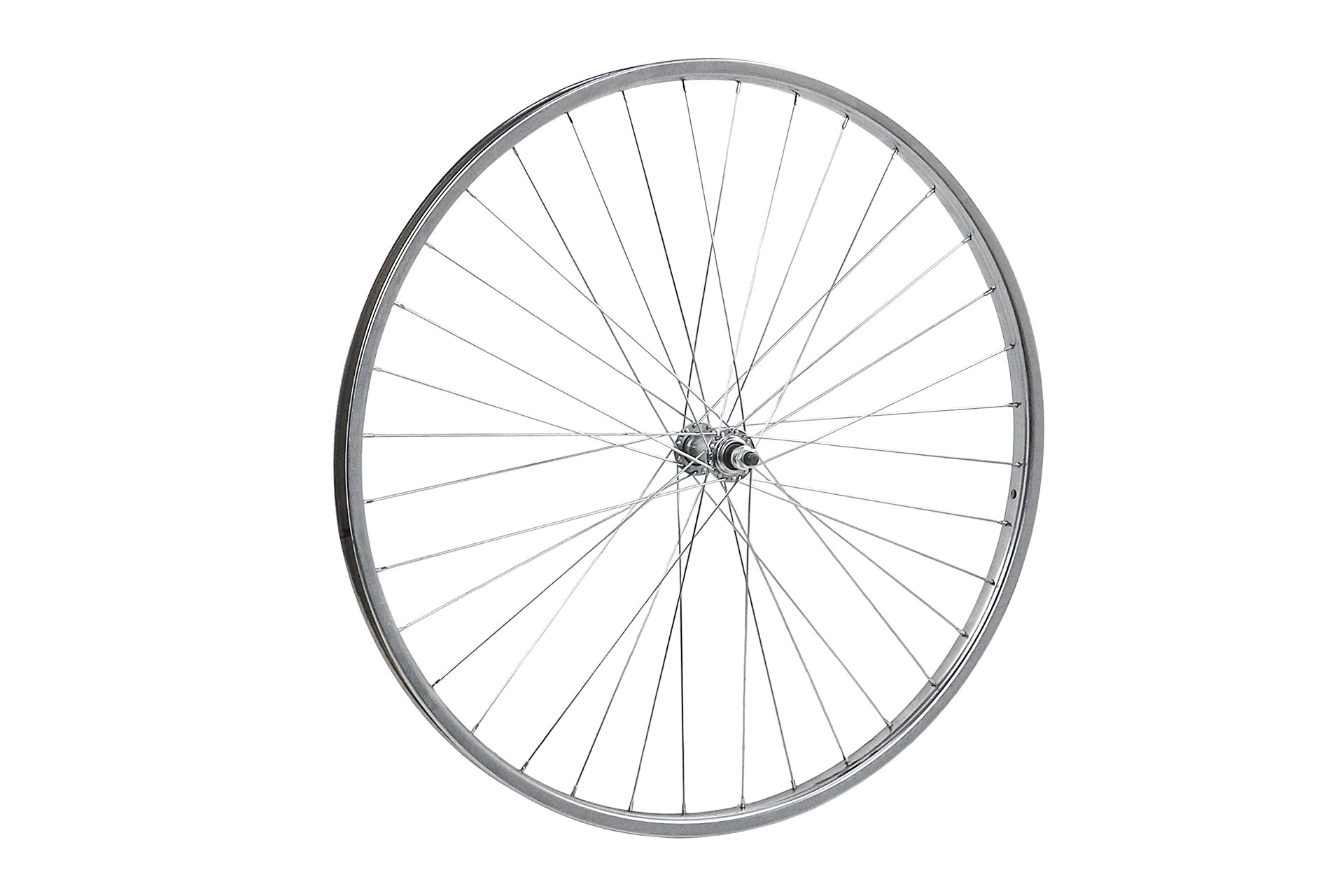 Обод 28" передний (хром) в сборе с втулкой