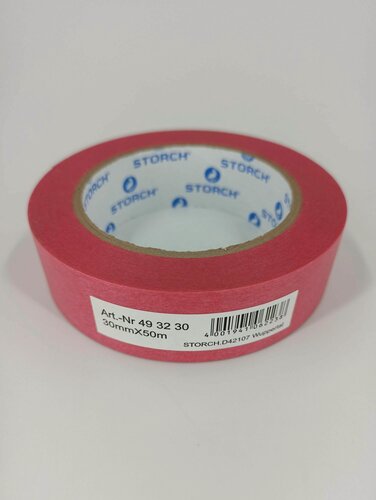 Изображение товара Лента малярная красная сверхтонкая Storch Premium Das Rote 493230 (30мм*50м)