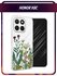 Чехол на Honor X8c / Хонор X8c с принтом "Цветы сепия 3"