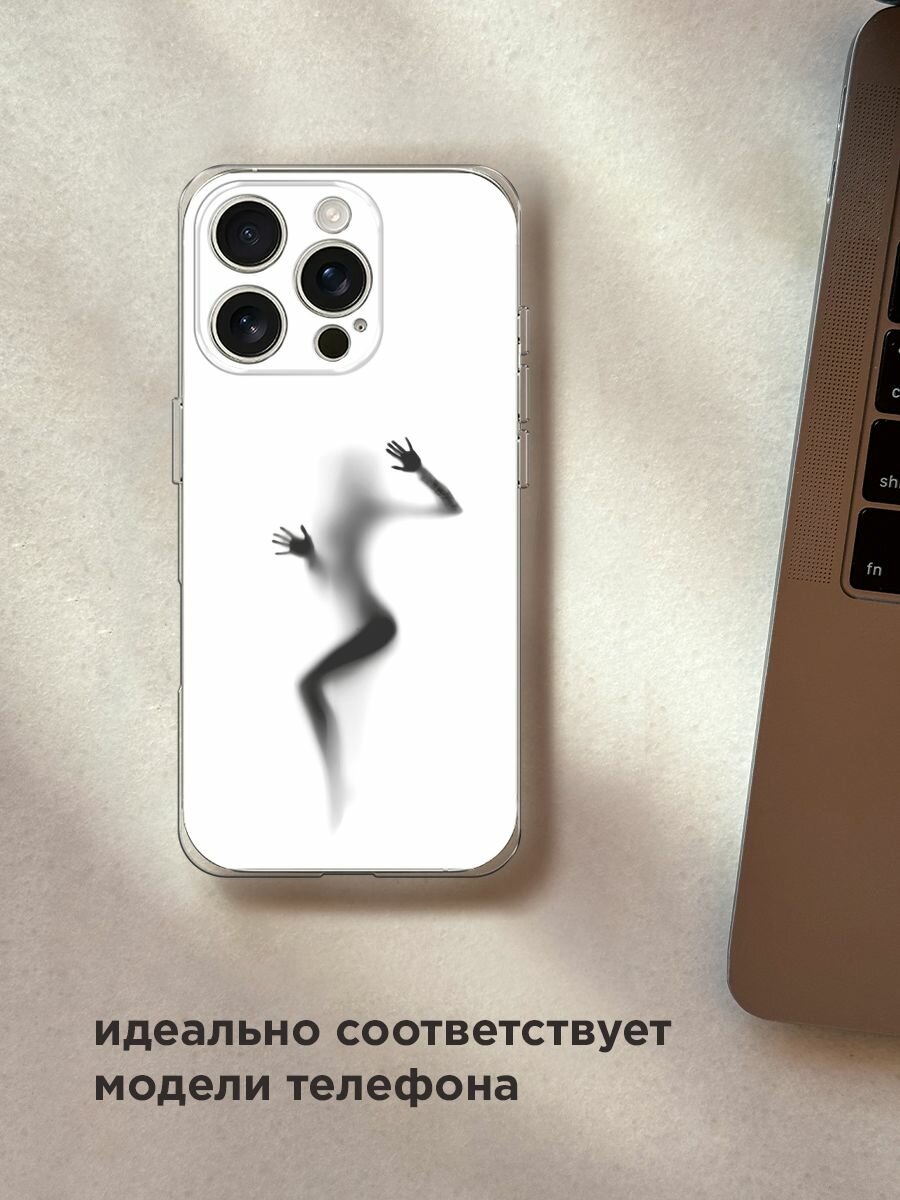 Чехол на Apple iPhone 16 Pro / Айфон 16 Про с принтом "Девушка в душе" — фото 1
